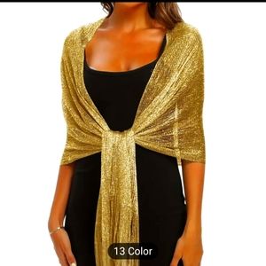 Gold shimmered shawl